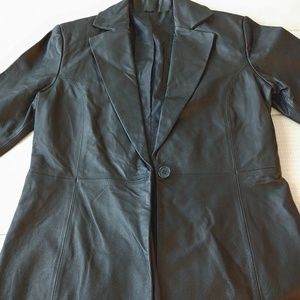 Black leather jacket